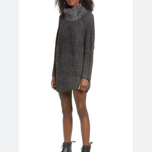 Topshop Turtleneck Sweater Dress Black NWT